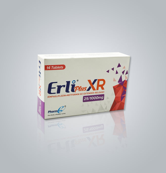 Erli Plus XR Tab. 25/1000mg CP 2X7's