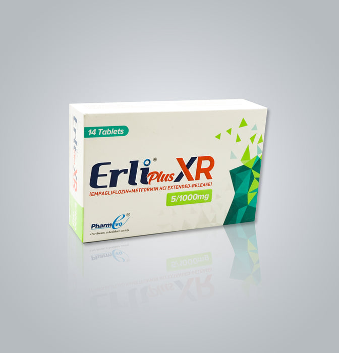 Erli Plus XR Tab. 5/1000mg CP 2X7's