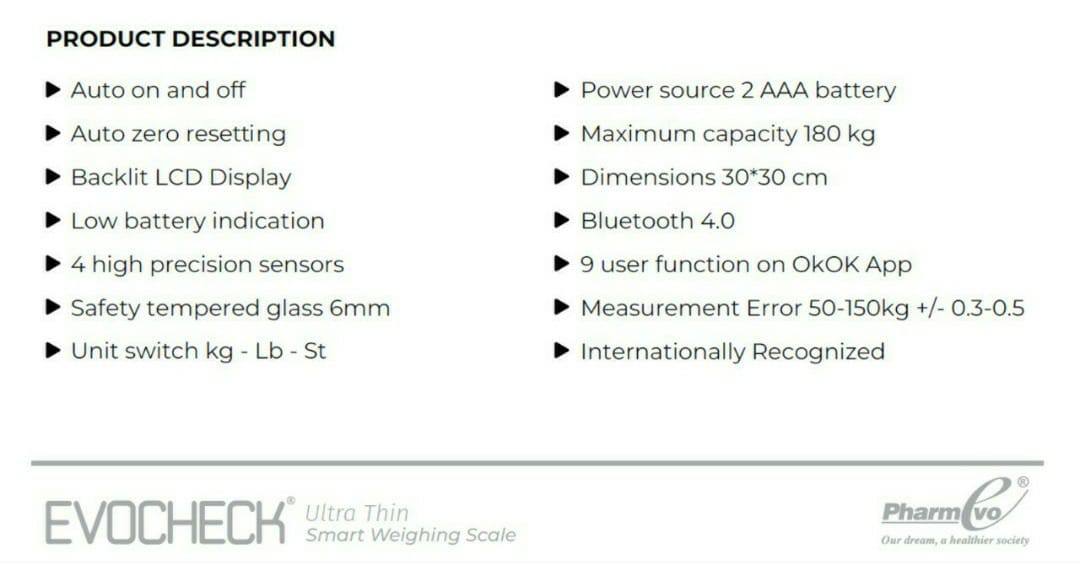 Evocheck Weighing Scale (Black)