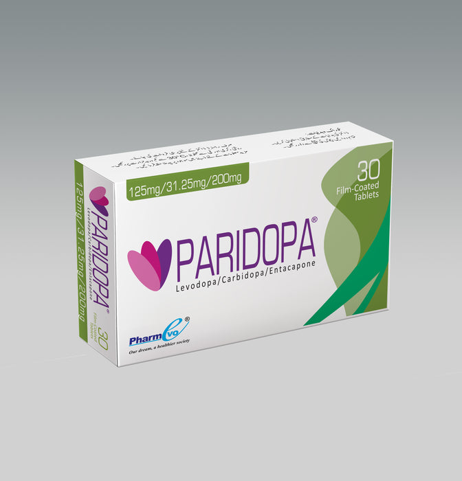 Paridopa Tab. 125/31.25/200mg CP 3X10's